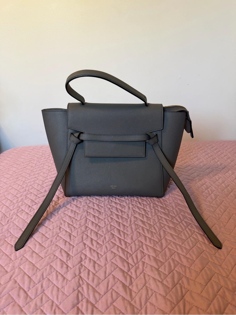 Preowned Gray Celine Micro Belt Bag